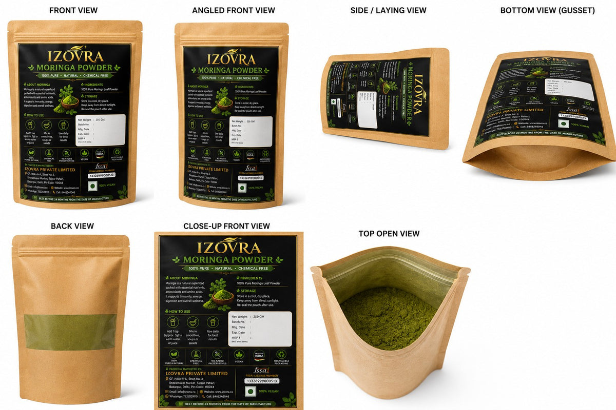 IZOVRA Moringa Leaf Powder 250g | 100% Pure | Premium Quality