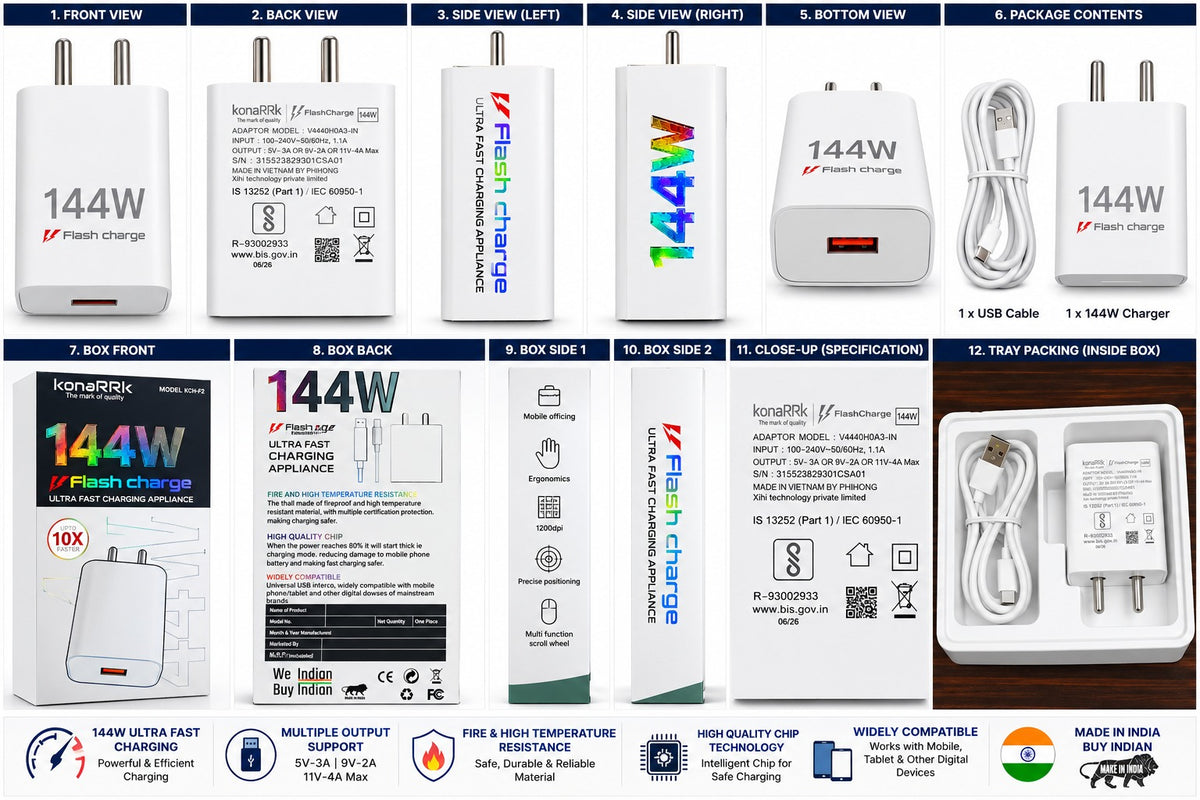 Konarrk 144W Flash Charger